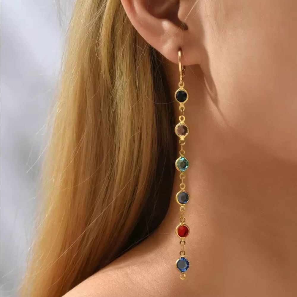 Elegant Multicolor Drop Earrings R218